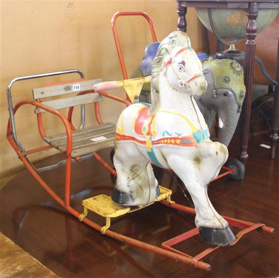 Mobo rocking horse & Triang elephant